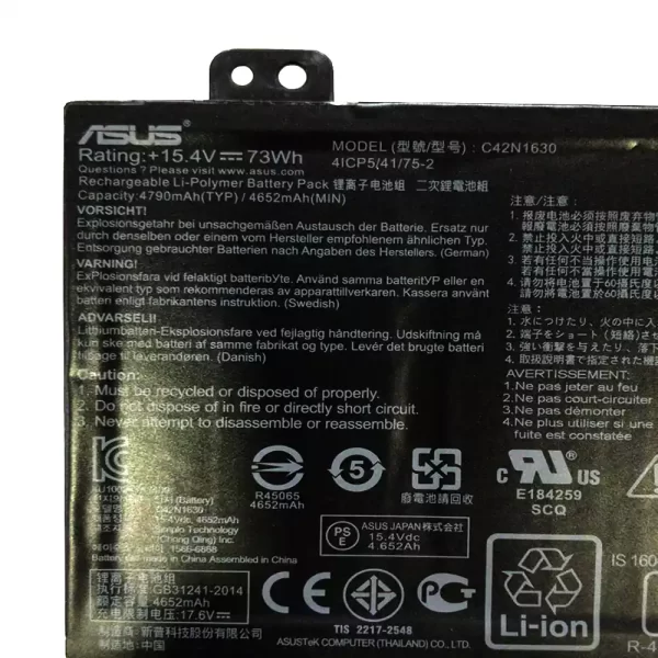 Bateria para portátil ASUS C42N1630 - Image 3