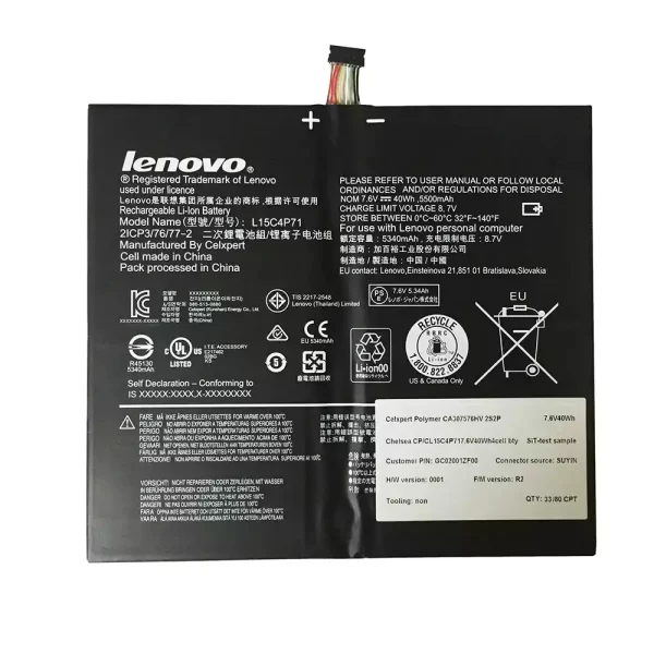 Bateria para portátil LENOVO Miix 700-12ISK