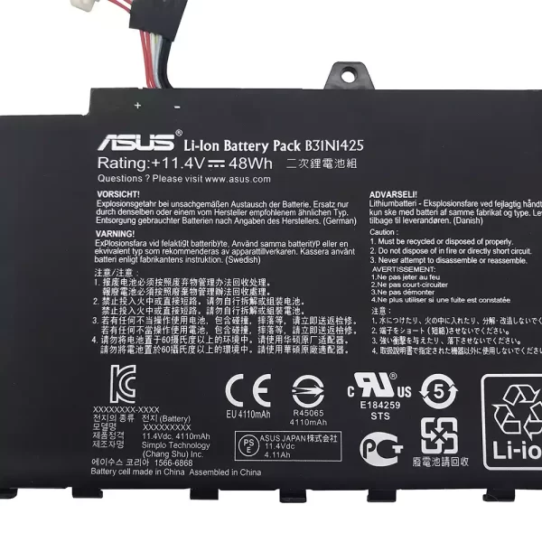 Bateria para portátil ASUS B31N1425 - Image 3