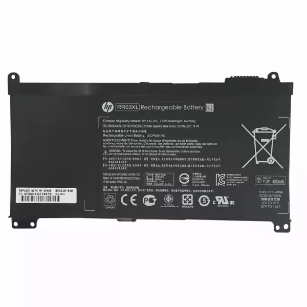 Bateria para portátil HP RR03XL