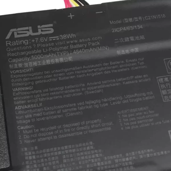 Bateria para portátil ASUS C21N1518 - Image 3