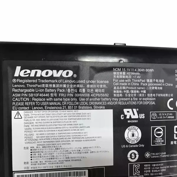 Bateria para portátil LENOVO ThinkPad YOGA 15 - Image 3