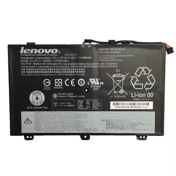 Bateria para portátil LENOVO ThinkPad S3 Yoga 14