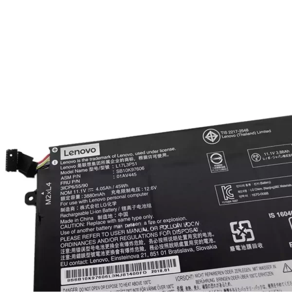 Bateria para portátil Lenovo L17C3P51,L17C3P52 - Image 3