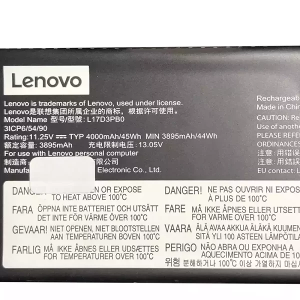 Bateria para portátil LENOVO L17D3PB0 - Image 3