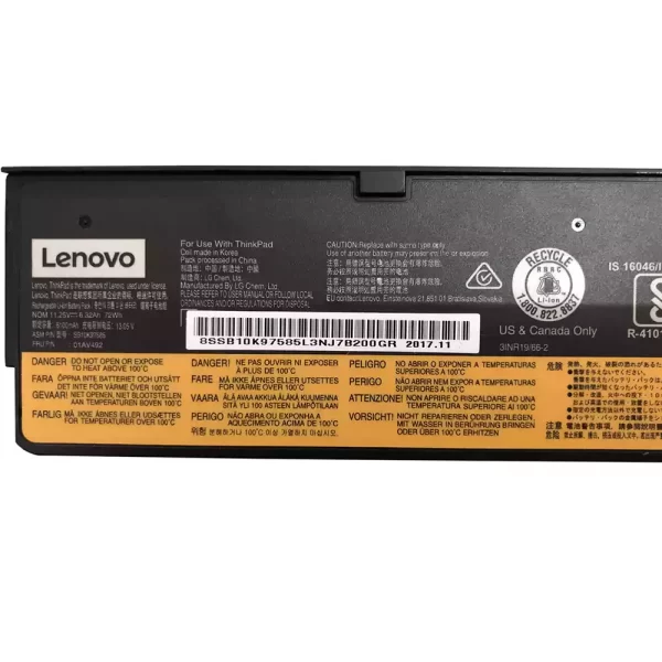 Bateria para portátil LENOVO Thinkpad T470,Thinkpad T480,Thinkpad T570,Thinkpad T580 - Image 2