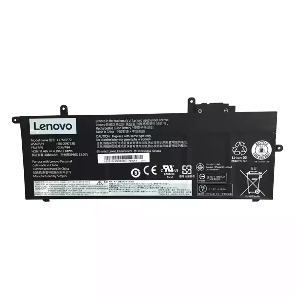 Bateria para portátil LENOVO L17M6P72,01AV484,SB10K97628