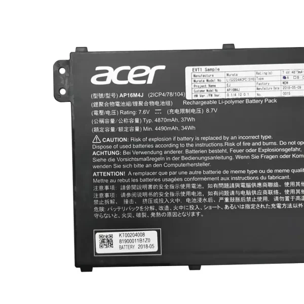 Bateria para portátil ACER AP16M4J - Image 3