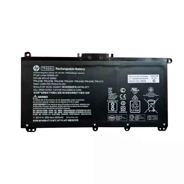 Bateria para portátil HP TPN-Q188,TPN-Q189,TPN-Q190,TPN-Q191