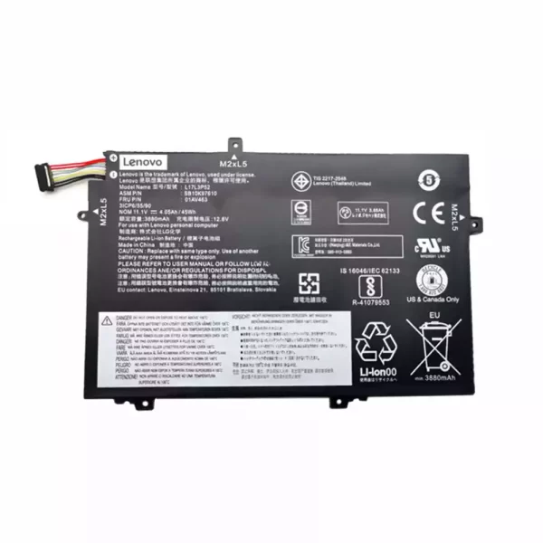 Bateria para portátil LENOVO 01AV463,SB10K97610