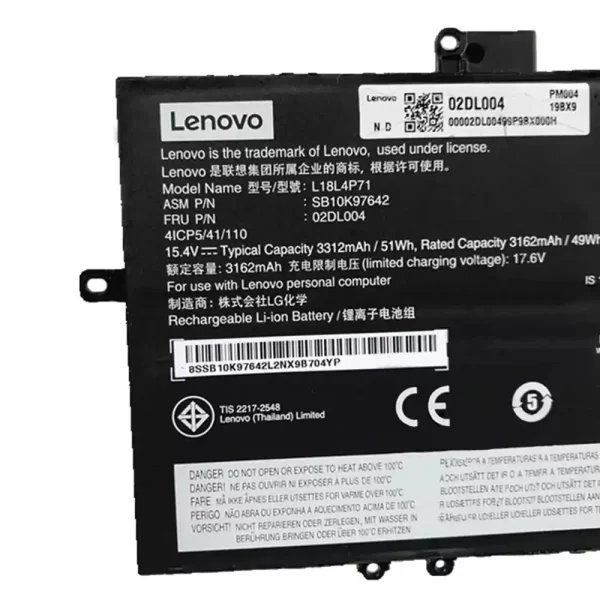 Bateria para portátil LENOVO Thinkpad X1C 2019 7th,Thinkpad X1C 2020 8th - Image 3