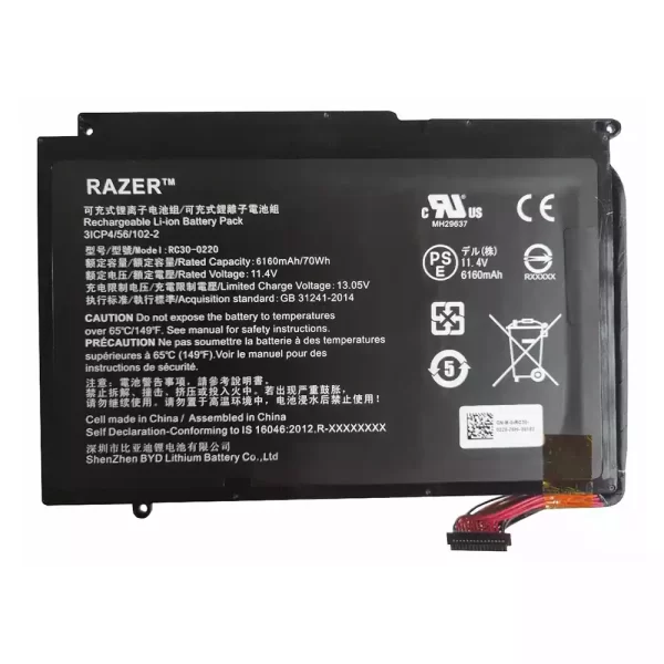 Bateria para portátil RAZER RC30-0220,RZ09-0220