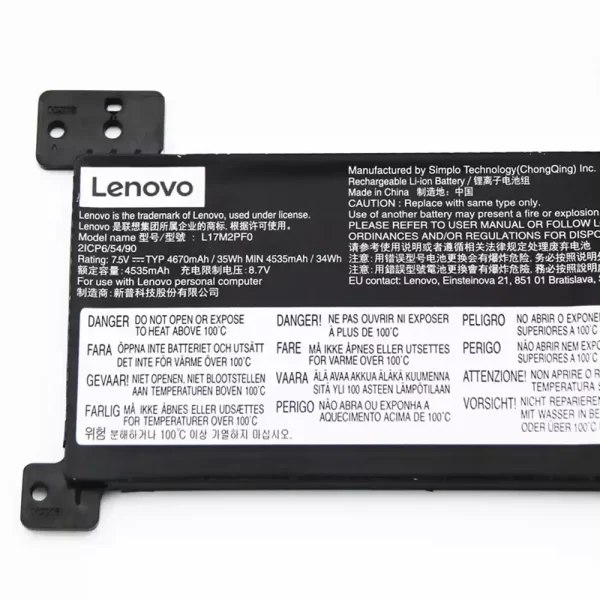 Bateria para portátil LENOVO L17M2PF0 L17L2PF0 L17M2PF1 - Image 3