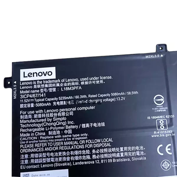 Bateria para portátil LENOVO Yoga C740-15IML - Image 3