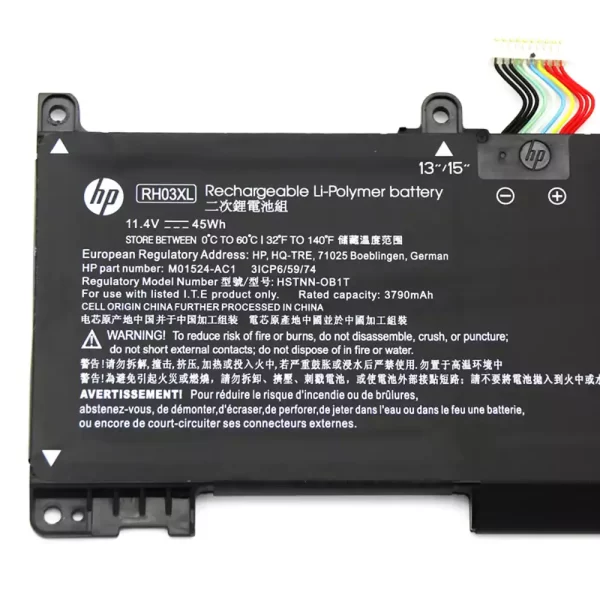 Bateria para portátil HP RH03XL - Image 3