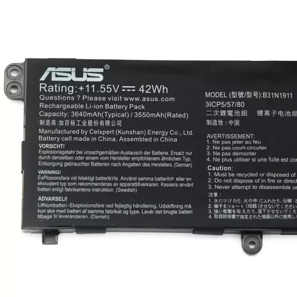 Bateria para portátil ASUS ADOL 14FQC TP470EZ TP470EA TM420IA M413DA - Image 3