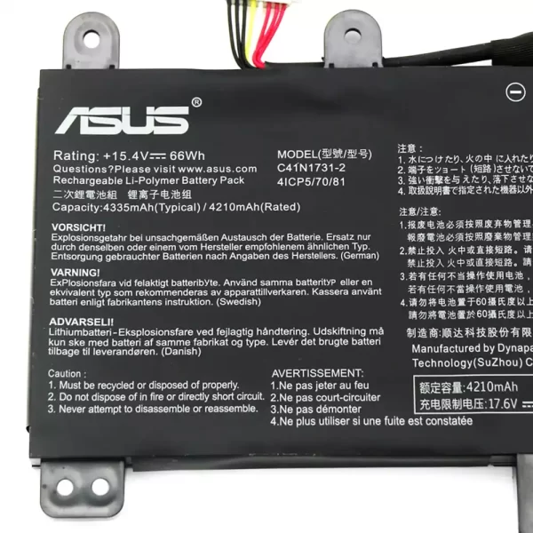 Bateria para portátil ASUS C41N1731-2 - Image 3