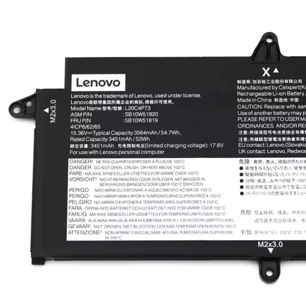 Bateria para portátil Lenovo Thinkpad X13 Gen 2 20XH 20XJ - Image 3