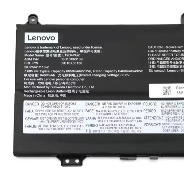 Bateria para portátil LENOVO L19D4PG2 - Image 3