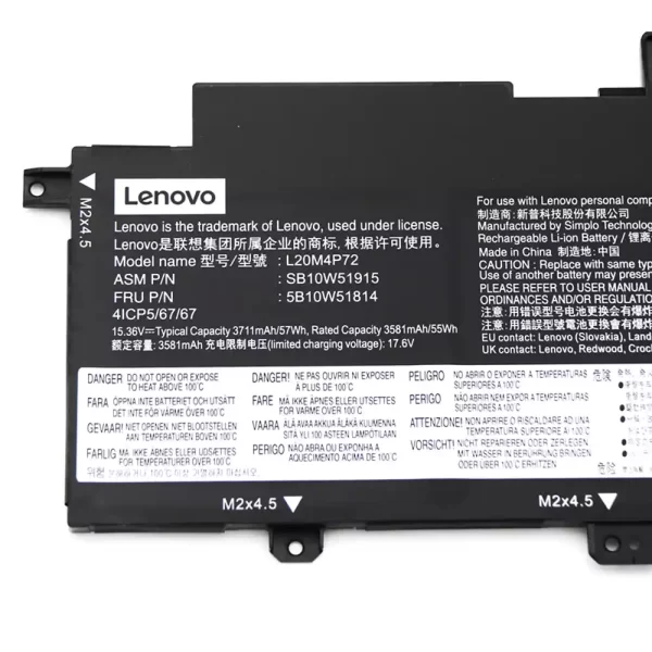 Bateria para portátil LENOVO L20M4P72 L20L4P72 L20C4P72 L20D4P72 - Image 3