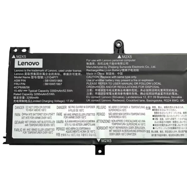 Bateria para portátil LENOVO L21D4P71 L21C4P71 L21L4P71 L21M4P71 - Image 3