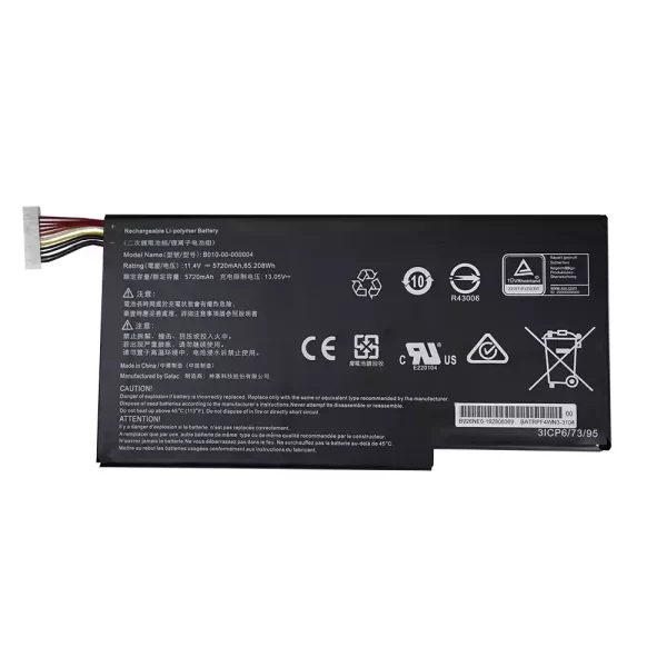 Bateria para portátil B010-00-000004,Getac Evga SC15