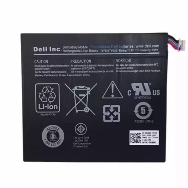 Bateria do tablet DELL BTYGAL1