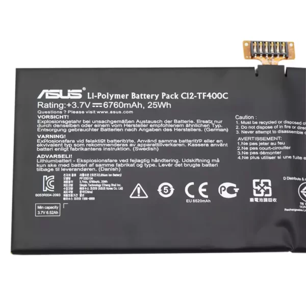 Bateria do tablet ASUS C12-TF400C - Image 3