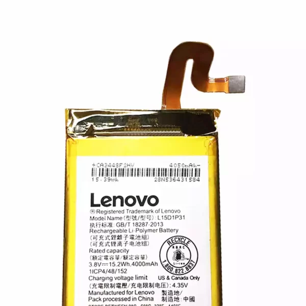 Bateria do tablet LENOVO L15D1P31 - Image 2