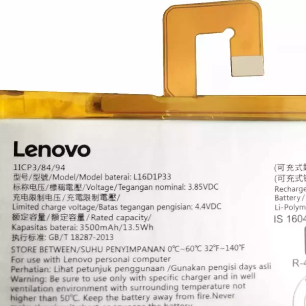 Bateria do tablet LENOVO L16D1P33 - Image 3