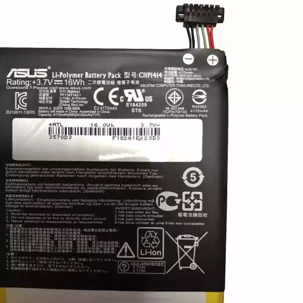 Bateria do tablet ASUS C11P1414 - Image 3