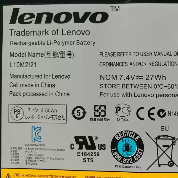 Bateria do tablet LENOVO L10M2121 - Image 3