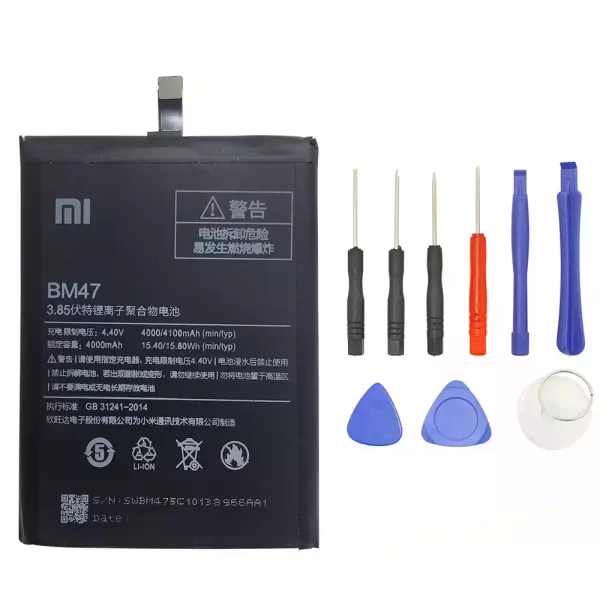 Bateria BM47 para Xiaomi Redmi Hongmi 3,Redmi 3S,Redmi 3X,Redmi 3pro,Redmi 4X