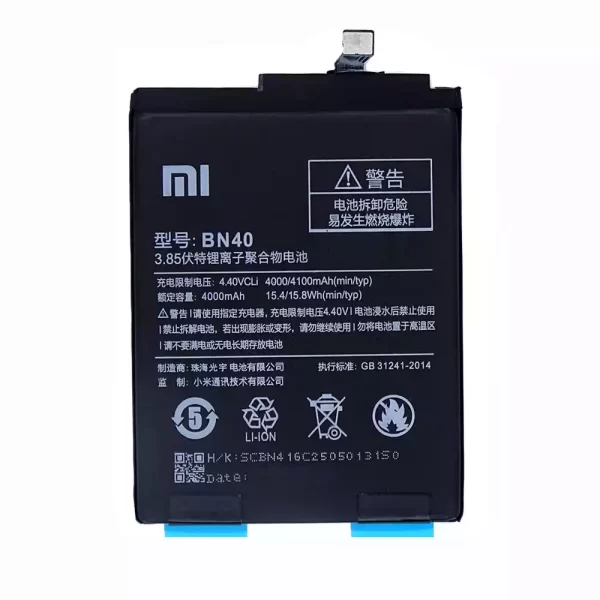 Bateria BN40 para Xiaomi Redmi 4 Pro