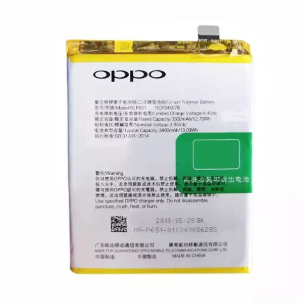 Bateria BLP651 para OPPO R15 Pro