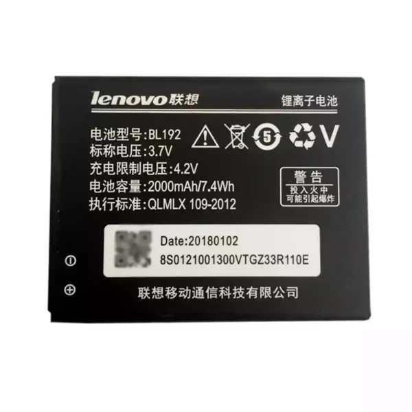 Bateria BL192 para LENOVO A505E,A560,A680,A590,A338T,A750,A388T