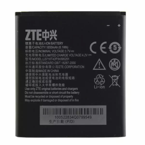 Bateria LI3716T42P3H595251 para ZTE U808,N798,Q501U,Q201T,N900D,N798+,Q501T