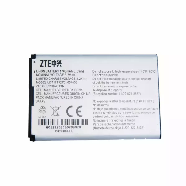 Bateria LI3717T42P3H654458 para ZTE MF63,AC60,JetPack 890,890L,AR918B