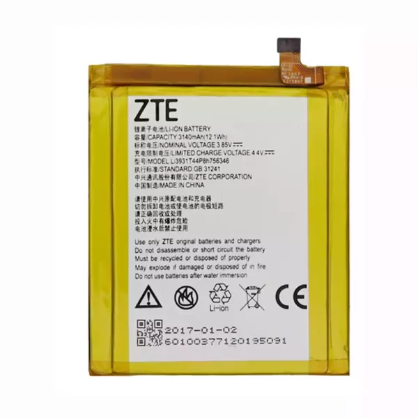 Bateria Li3931T44p8h756346 para ZTE Axon 7,A2017