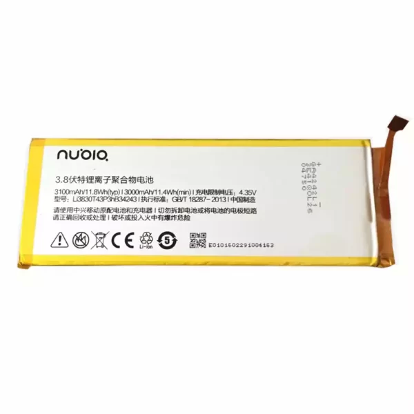 Bateria Li3803T43P3hB34243 para Nubia Z7 MAX,NX505J