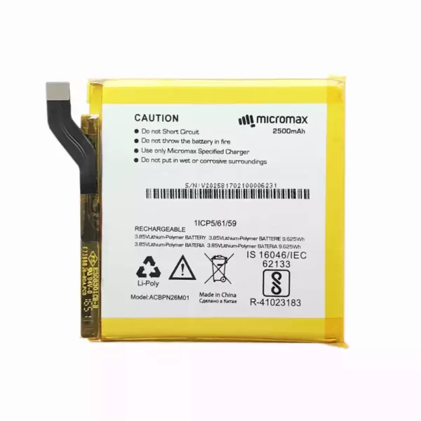 Bateria para Micromax ACBPN26M01