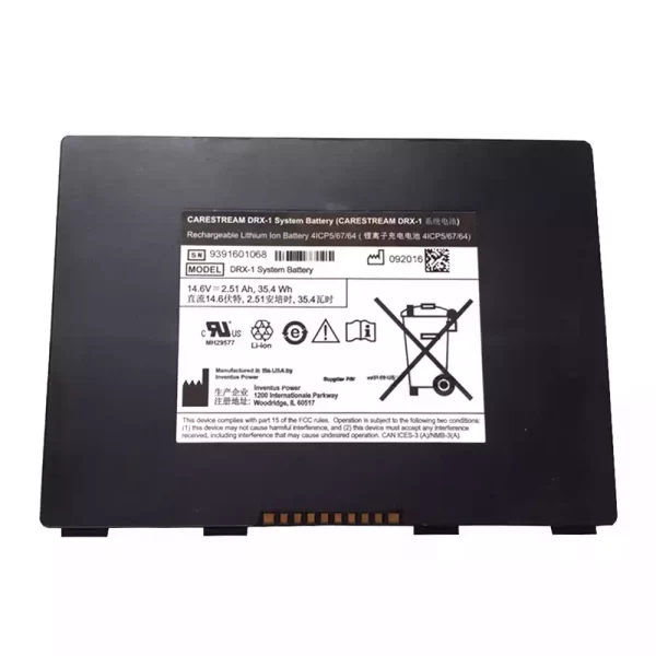 Bateria compatível para P/N 8G5132 993169 990864,CARESTREAM DRX-1 SYSTEM battery