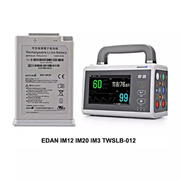 Bateria compatível para EDAN TWSLB-012,IM12 IM20 IM3