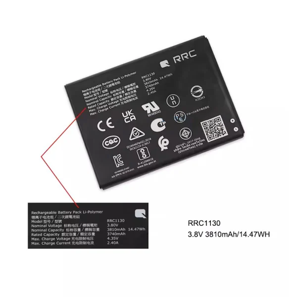 Bateria compatível para RRC1130 Leica BLK3D