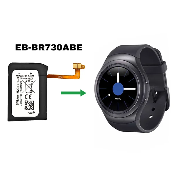 Bateria nova EB-BR730ABE para Samsung Galaxy Gear S2 3G (SM-R730 SM-R730A SM-R730V SM-R730S SM-R730T),Galaxy Gear S2 Classic 3G (SM-R735 SM-R735A SM-R735T SM-R735V),Gear Sport SM-R600 - Image 4