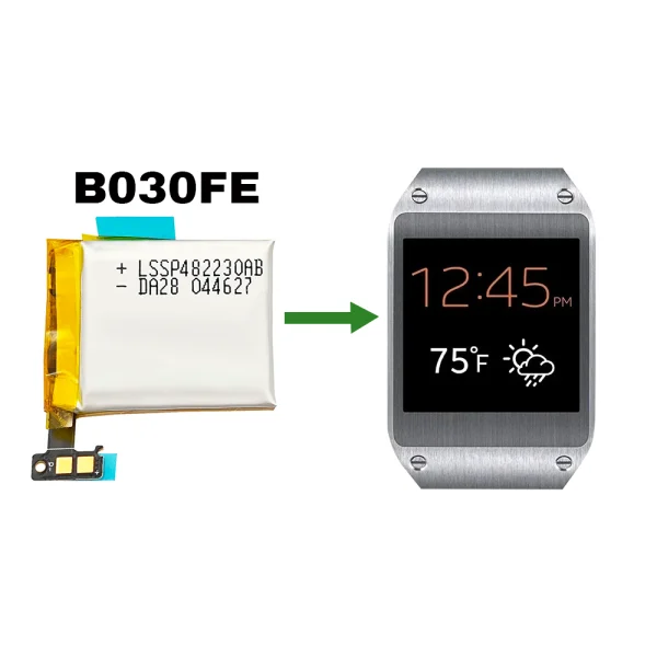 Bateria nova B030FE para Samsung Galaxy Gear 1,Galaxy V700,Galaxy SM-V700 - Image 4