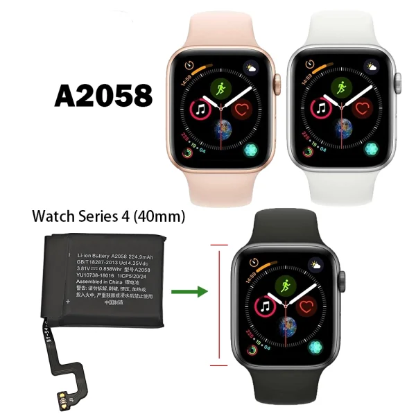 Bateria nova A2058 para Apple Watch Series 4 (40mm) - Image 4