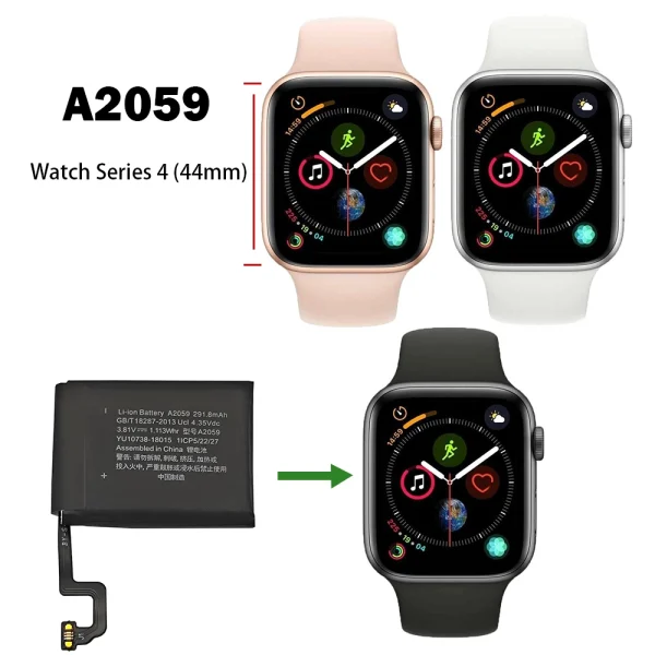 Bateria nova A2059 para Apple Watch Series 4 (44mm) - Image 4