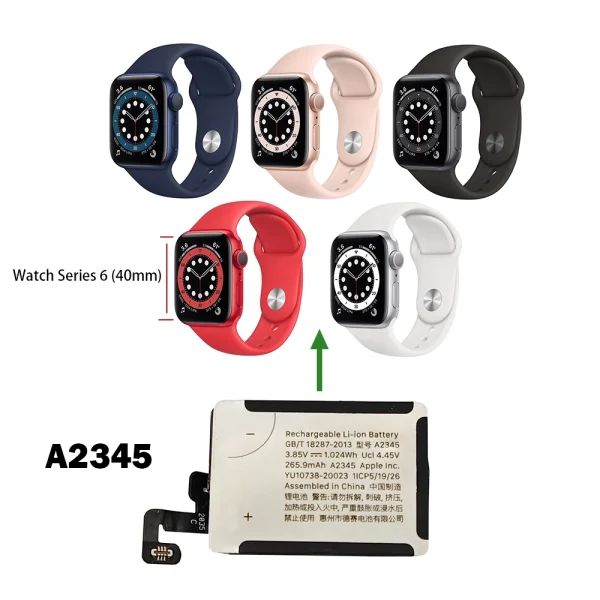 Bateria nova A2345 para Apple Watch Series 6 (40mm) - Image 4