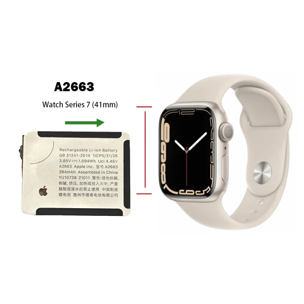 Bateria nova A2663 para Apple Watch Series 7 (41mm) A2473 A2475 A2476 - Image 4